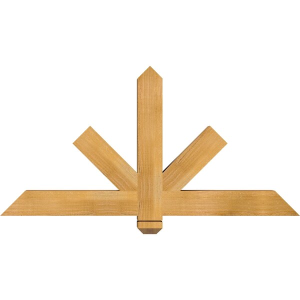 Ekena Millwork Kennewick Rough Sawn Timber Gable Bracket, Western Red Cedar, 48"W x 24"H x 4"D x 4"F, 12/12 Pitch GBW048X24X0404KEN00RWR - main